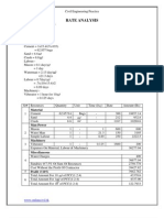 Civil Engineering-Rate Analysis