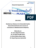 Manual de Organizacion Hotel Continental Plaza