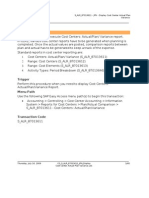 CO S ALR 87013611 JPN Display Cost Center Actual Plan Variance