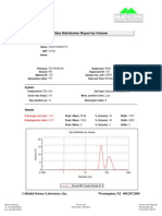 Size Distribution Report by Volume: Sample Details