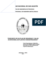 Propuesta de Un Plan de Seguridad y Salud Ocupacional en Pla