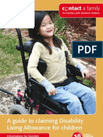 Contact A Family - A Guide To Claiming Disability Living Allowance For Children