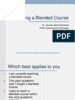 Designing A Blended Course: Dr. Jennifer Spink Strickland PVCC Instructional Technology