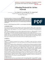 A Study of Routing Protocols For Ad-Hoc Network