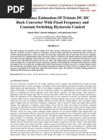 Performance Estimation of Tristate DC-DC Buck Converter With Fixed Frequency and Constant Switching Hysteresis Control