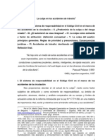 La Culpa en Accidentes Tránsito