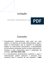 Licitação - Conceito, Características e Princípios II