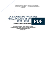 Balanza de Pago 2005 - 2012 Pavv