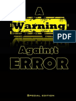 A Warning Against Error