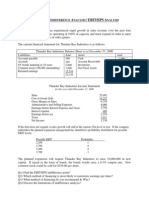 C S I A / Ebit/Eps A: ASE Tudy Ndifference Nalysis Nalysis