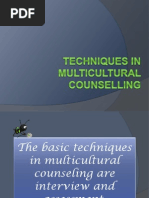 Techniques Multicultural Counseling