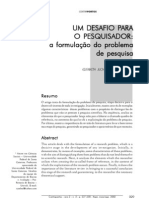 Um Desafio para o Pesquisador - A Formulação Do Problema de Pesquisa