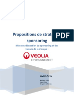 Synthése Stratégie Sponsoring Veolia