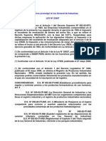 El Gobierno Promulgó La Ley General de Industrias