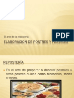 Elaboracion de Postres y Pasteles