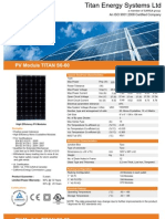 PV Module TITAN S6-60: An ISO 9001:2008 Certified Company