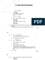 Unit 4-June 2004 Markscheme: OR An Equation Starting From P OR