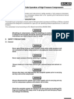 General Instructions For Safe Operation of High Pressure Compressors