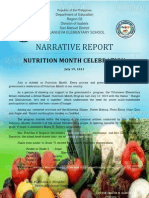 Narrative Report On Nutrition Month