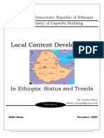 Ethiopia - 2003 - Local Content Development Status and Trends