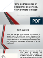 Toma de Decisiones en Condiciones de Certeza