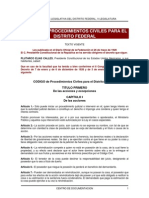 Codigo de Procedimientos Civiles Del Distrito Federal