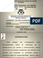 Creación Del Servicio de Consejeria para Adolescentes en El Puesto de Salud San Francisco - Huancayo