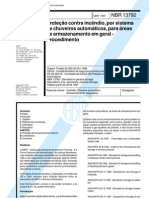 ABNT NBR 13792 - Protecao Contra Incendio Por Sistema de Chuveiros Automaticos para Areas de Armazenamento em Geral - Procedimento