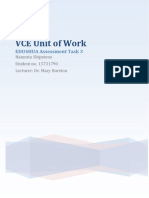 VCE Unit of Work Cover