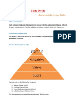 Caste Divide: - Research Study by Anuj Shaha..