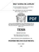 Evaluación Experimental Del Performance de Los Motores de Encendido Por Chispa Con Alimentación Dual de Gasolina y Gas Licuado de Petróleo (GLP) A 3824 M.S.N.M.