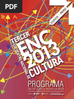 ENC - Programa Del Tercer Encuentro Nacional de Cultura