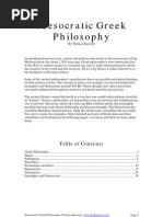 Presocratic Greek Philosophy T.knierim