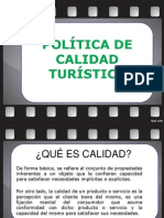 Política de Calidad Turística