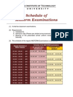 Midterm Schedule First Semester SY 2013-2014