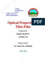 Optical Properties of Thin Film