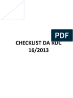 Checklist Da RDC 16 2013