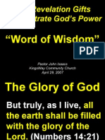 The Revelation Gifts Demonstrate God's Power: "Word of Wisdom"