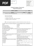 Evaluación El Pais de Las Ausencias