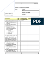 Checklist For Training Process Audit