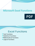 Microsoft Excel Functions