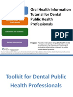 Module 1: Toolkit For Dental Public Health Professionals