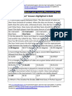 Microland Sample Aptitude Placement Paper