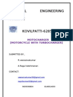 National Engineering College: Motocharger (Motorcycle With Turbocharger)