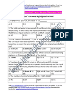 Bel Sample Aptitude (Numerical) Placement Paper