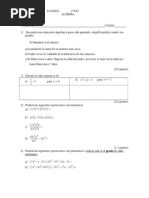 (Tema 5) Expresiones Algebraicas (Y Resuelto)