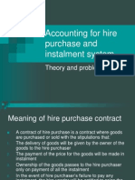 Accounting For Hire Purchase and Instalment System