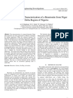 Beneficiation and Characterization of A Benetonite From Niger Delta Region of Nigeria