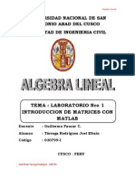 Algebra Lineal - Laboratorio Nro 1