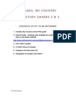 Canada, My Country Unit Study Grades 2 & 3: 8/1/2013 Revised